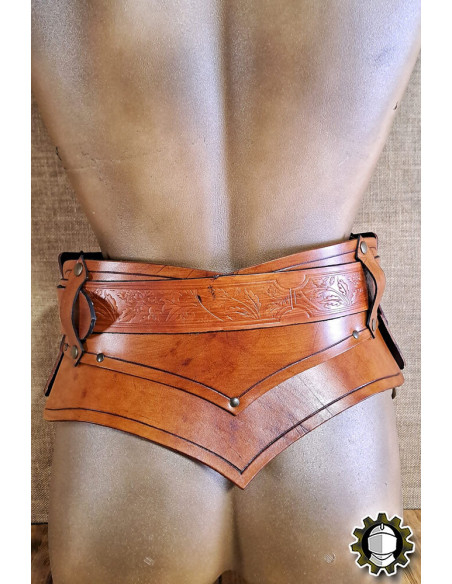 Mittelalterlicher Leder-Corsage mit...