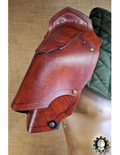 Medievale Schulterpolster aus Leder Modell Senua, braune... 2