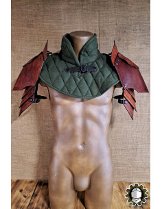 Medievale Schulterplatten aus Leder Modell Herahi, braun