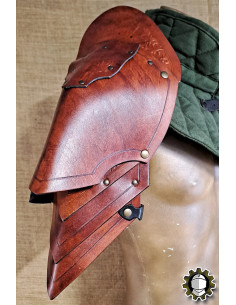 Medievale Schulterplatten aus Leder Modell Herahi, braun 2