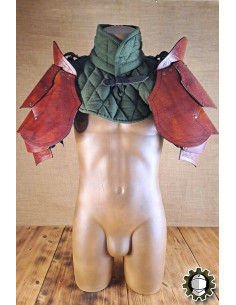Hombreras medievales cuero modelo Brian, color marrón