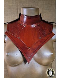 Medievaler Lederkragen Modell Senua, braun