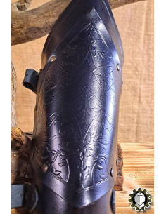 Mittelalterliche Lederriemen Modell Senua, schwarze Farbe 2