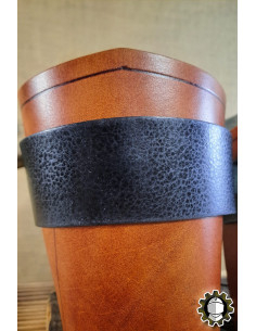 Mittelalterliche Lederarmreifen Modell Ragnall, braun 2