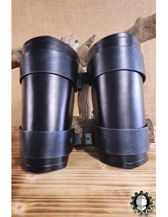 Middelalder læderarmbånd model Ragnall, sort