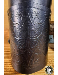 Mittelalterliche Lederarmbänder Modell Brian, schwarz 2