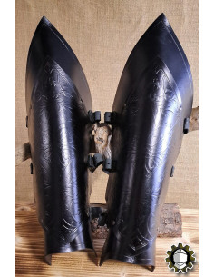Mittelalterliche Beinschienen aus Leder Modell Senua,...