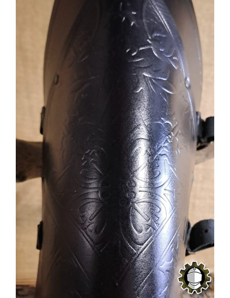 Middelalderlige læggeskinnene i læder...