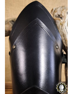 Middeleeuwse leren armbanden model Jerome, zwart 2