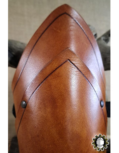 Middeleeuwse leren armbanden model Jerome, kleur bruin 2