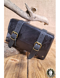 Bolso medieval cuero modelo Altair, color negro