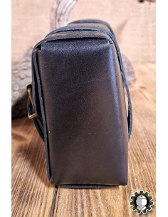 Bolso medieval cuero modelo Altair, color negro 2
