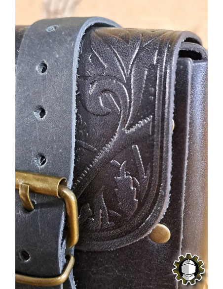 Mittelalterliche Leder-Handtasche...