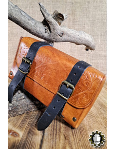 Bolso medieval cuero modelo Altair, color marrón