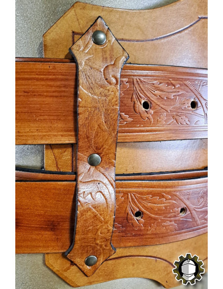 Bred middelalderbælte i læder model...