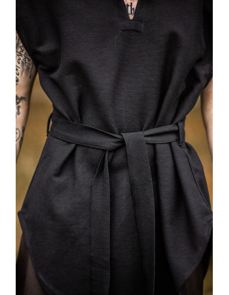 Schwarze Mittelalterliche Tunika für...