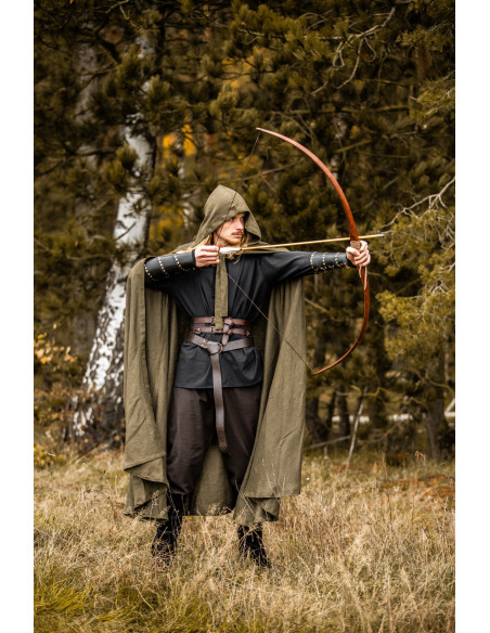 Middeleeuwse Mimir groene cape van...