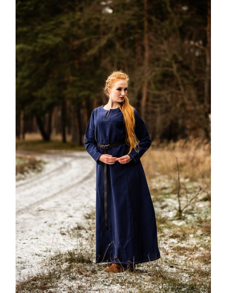 Wikingerkleid Frau Helga in Blau