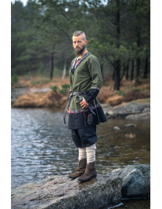 Túnica Vikinga Freydis en color verde oliva