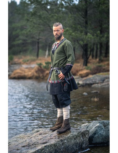 Viking Tuniek Freydis in olijfgroen