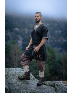 Túnica vikinga corta modelo Loki, negro