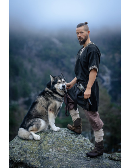 Kort vikingekjole model Loki, sort