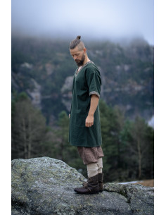 Kort vikingekjole model Loki, olivengrøn 2