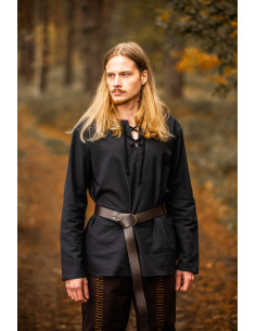 Camisa medieval hombre modelo Otto, negro