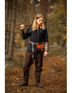 Camisa medieval hombre modelo Otto, negro 2
