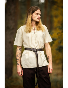 Middelalder skjorte Erhart, kortærmet, farve Beige 2