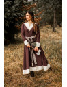 Vestido mujer vikinga Jorunn,  Marrón y Beige