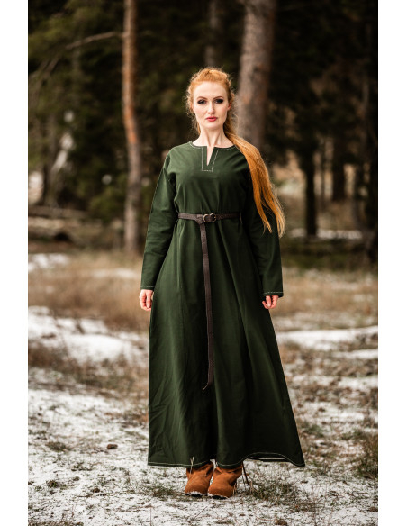 Vikinger Kleid für Frauen Helga in Grün