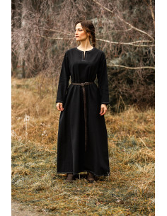 Vikinger Kleid Frau Helga in Schwarz