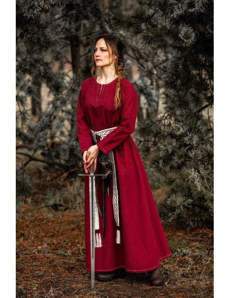 Vestido Vikingo mujer Helga en rojo