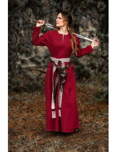 Viking jurk voor vrouwen Helga in rood 2