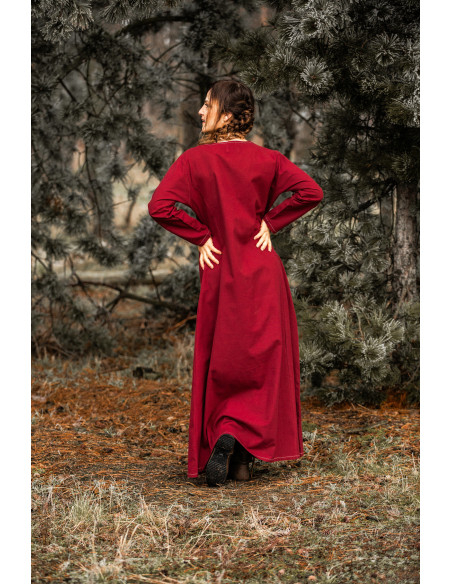 Vestido Vikingo mujer Helga en rojo