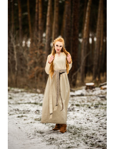 Viking jurk voor vrouwen Helga in natuurlijk beige 2