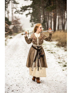 Vikingekappe til kvinder Birka Skadi, farve Sand