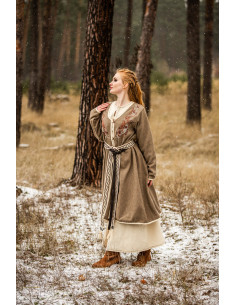 Abrigo vikingo para mujer Birka Skadi, color Arena 2