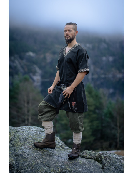 Vikingische Leinenhose Wodan, olivgrün