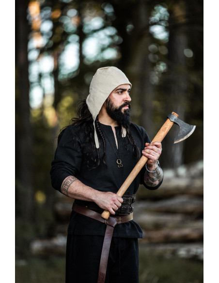 Bomuldsbondecrepe, naturlig hvid farve