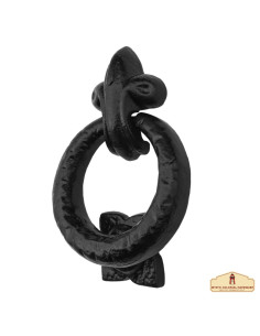 Mittelalterliche Türklopfer mit Ring aus Schmiedeeisen... 2
