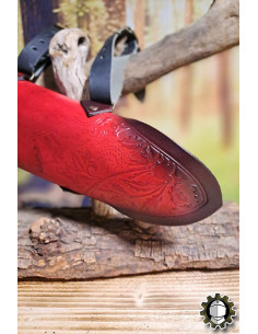 Tahalí medieval cuero rojo modelo Jerome 2