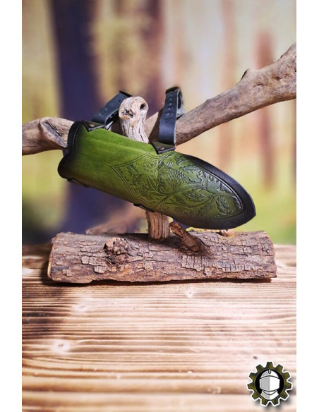 Tahalí medieval cuero verde modelo...