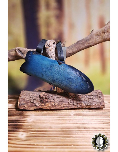 Tahalí medieval cuero azul modelo Jerome