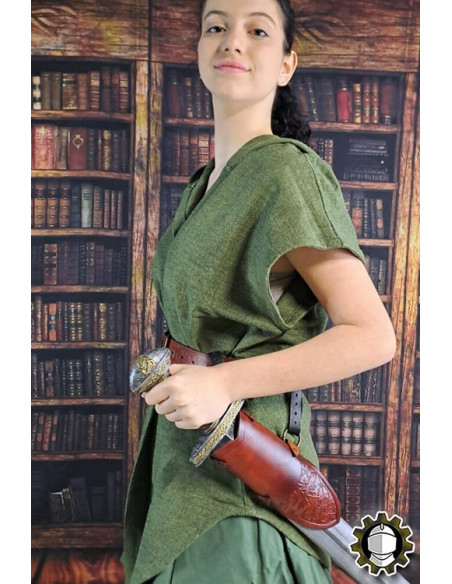 Medieval læder taske i brun model Jerome