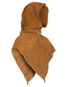 Gugel aus Wildleder im Modell Halaif, beige