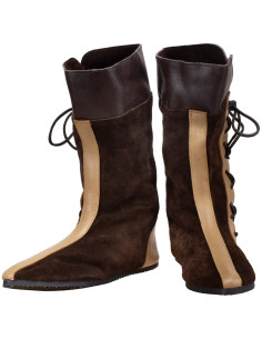 Botas medievales cuero modelo Sylvar, color marrón