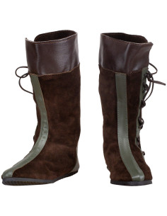 Botas medievales cuero modelo Sylvar, color gris