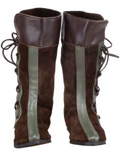 Mittelalterliche Lederstiefel Modell Sylvar, grau 2